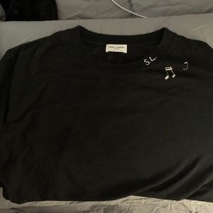 Saint Laurent short sleeve music note t-shirt XS